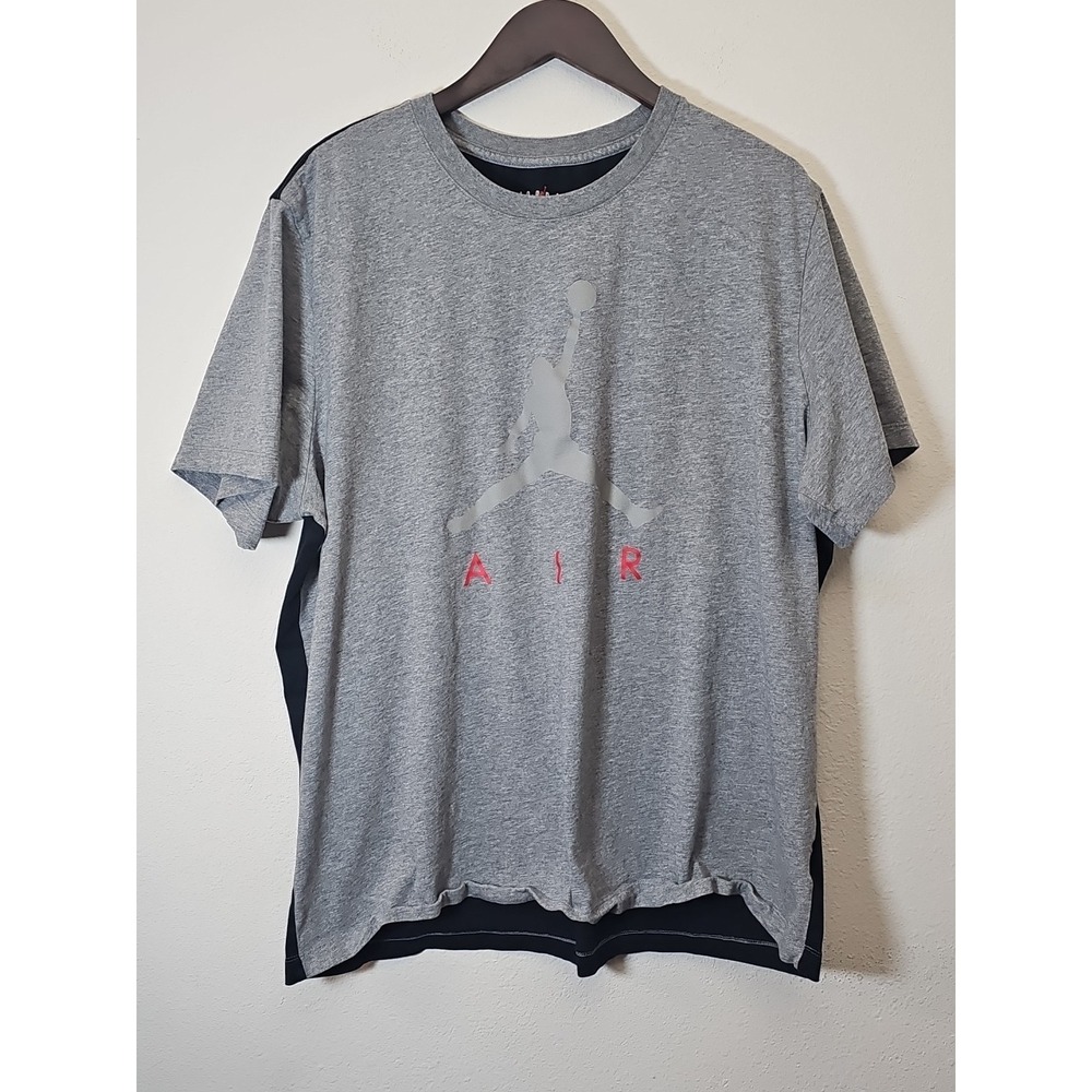 Nike Air Jordan Flight‎ AOP T-Shirt Adult Large Gray Black Jumpman Size 2XL